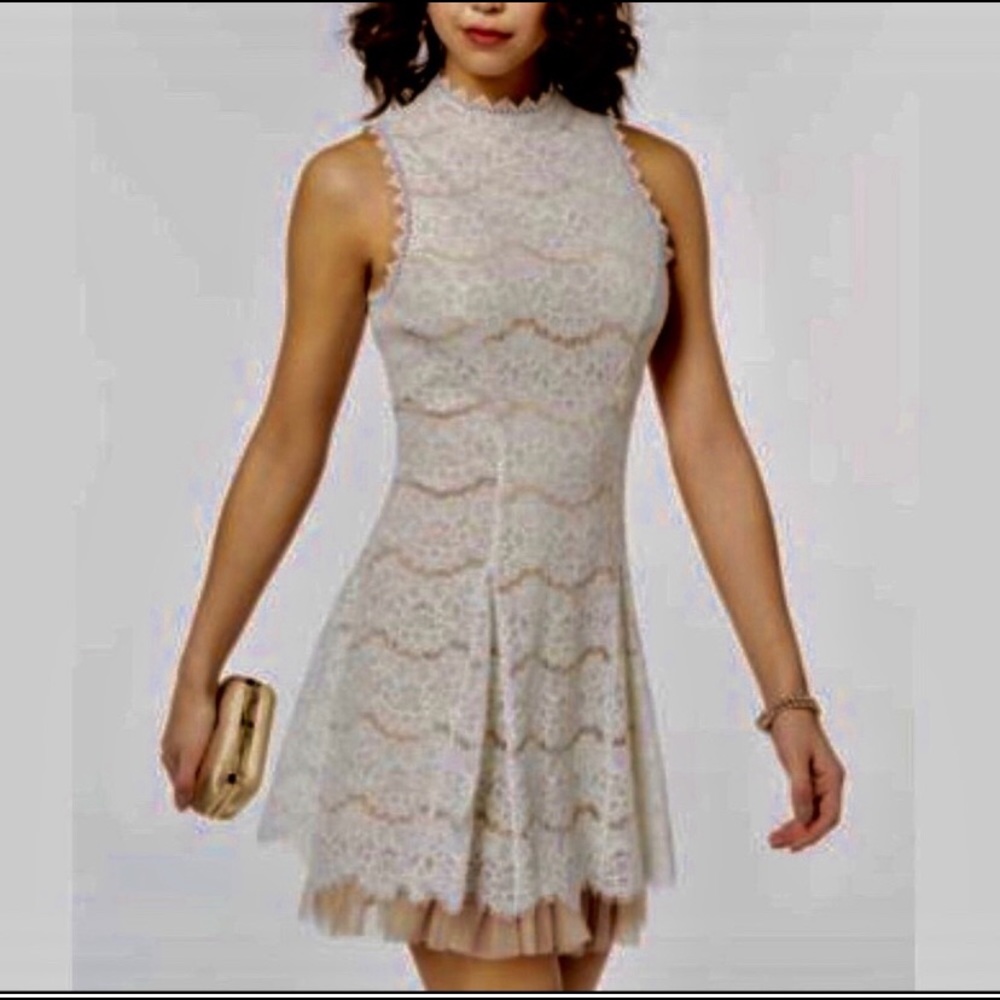 Lace Dress in Rose Pink-NEW with Tag